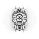 armband tattoo with computer hacker symbol tattoo design idea