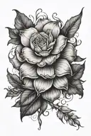 ray of light popping flowe tattoo design idea