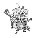 spongebob smoking tattoo design idea