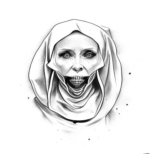 nun tattoo design idea