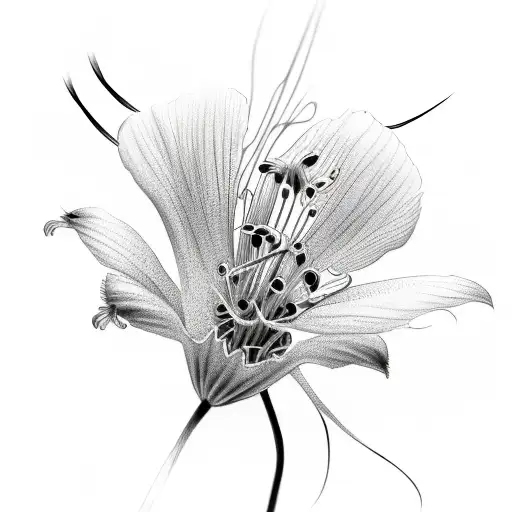 spider lily tattoo design idea