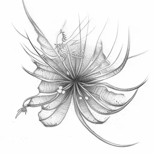 red spider lily tattoo design idea