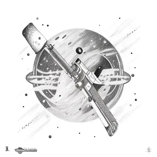 Space X Galaxies Guns N' Roeses Nirvana Universe Apollo 13 Fender Guitar Poland tattoo design idea