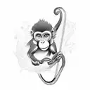 monkey tattoo design idea