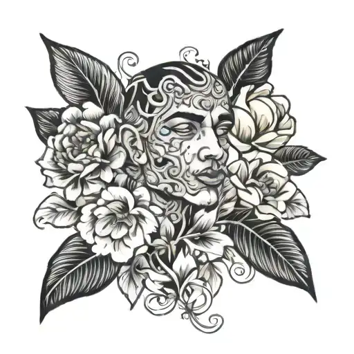 aziz in buttercup flowers tattoo design idea