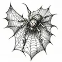 only Half spider web  no spider with the name darren incorporated within tattoo design idea