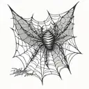 only Half spider web  no spider with the name darren incorporated within tattoo design idea