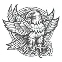 art deco eagle tattoo design idea