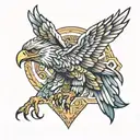 art deco eagle tattoo design idea