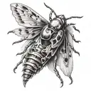 gothic locust tattoo design idea