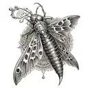 gothic locust tattoo design idea