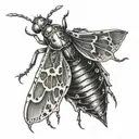 gothic locust tattoo design idea