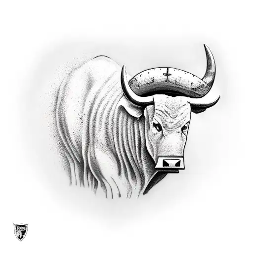 bull in a sparta arena tattoo design idea