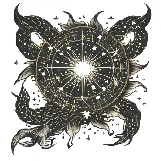 Orion constellation tattoo design idea