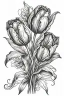 Tulips tattoo design idea