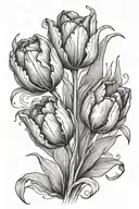 Tulips tattoo design idea