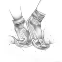 ankle tattoo that represents peace, humbleness and strength and socializing tattoo design idea