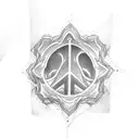 ankle tattoo that represents peace, humbleness and strength and socializing tattoo design idea