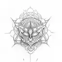 ankle tattoo that represents peace, humbleness and strength and socializing tattoo design idea