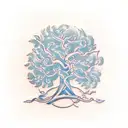 A traditional style tattoo of a tree with branches shaped like different types of food, symbolizing the client's connection to nature and love for culinary arts tattoo design idea