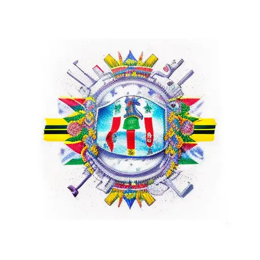 Union de la culura de Bolivia con la cultura de Colombia(baile y paisajes)  tattoo design idea