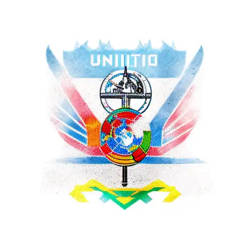 Un tatuaje en el que se muestre una union la culura de Bolivia con la cultura de Colombia mediante sus culturas (baile,  tattoo design idea