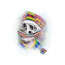 Union de la culura de Bolivia con la cultura de Colombia mediante las personas (baile y paisajes)  tattoo design idea