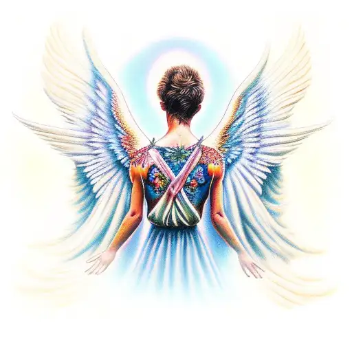 biblically accurate angel tattoo design idea