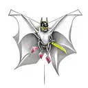 Bat on a Dagger tattoo design idea