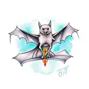 Bat on a Dagger tattoo design idea