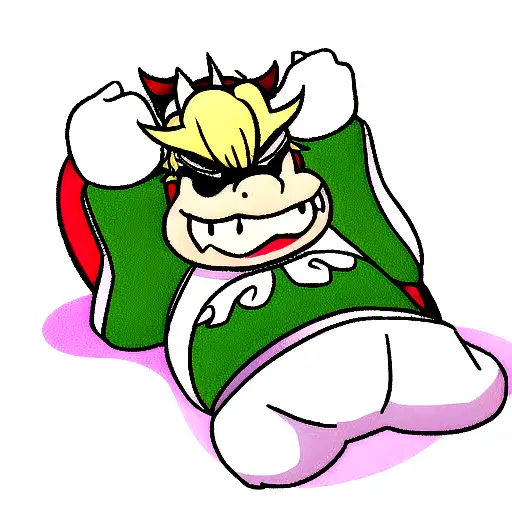 bowser relaxing tattoo design idea