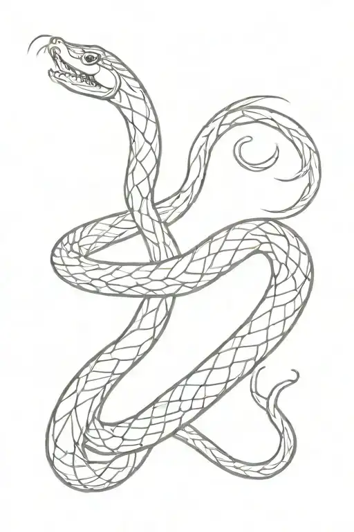 smoke snake tattoo around the arm tattoo design idea