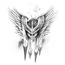 sephiroth 1 winged shoulder tattoo tattoo design idea
