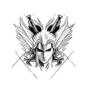 sephiroth 1 winged shoulder tattoo tattoo design idea