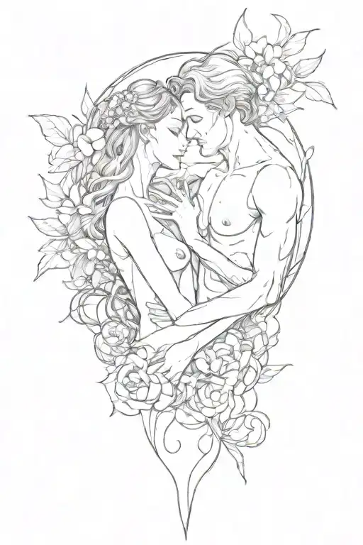 sexuality and tenderness inside tattoo design idea