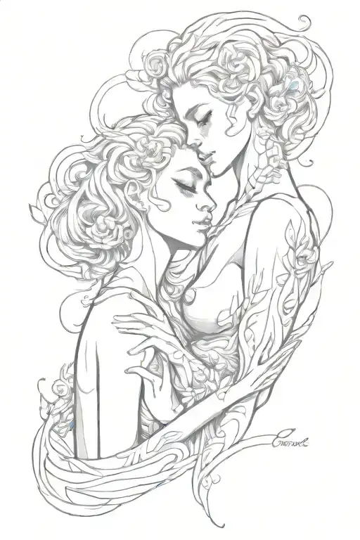 sexuality and tenderness inside tattoo design idea