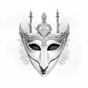 venetian carnivale mask tattoo design idea