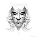 venetian carnivale mask tattoo design idea