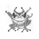 samurai frog tattoo design idea