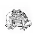 samurai frog tattoo design idea