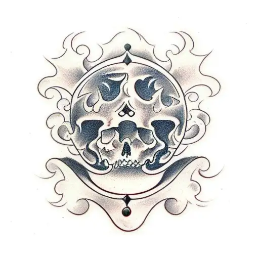 Hourglass Memento mori tattoo design idea