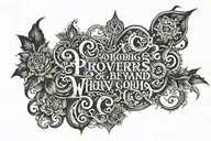 wording Proverbs 16:9 tattoo design idea