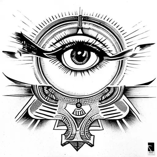 Eye of Ra tattoo design idea