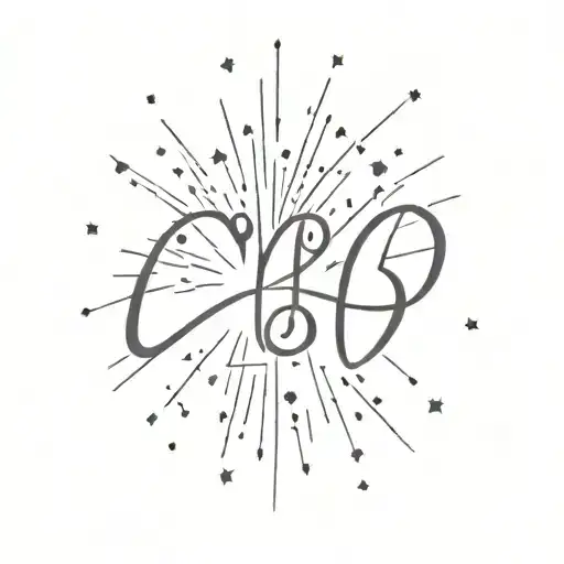 Firework with the letters 'CS' tattoo design idea