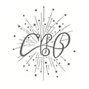 Firework with the letters 'CS' tattoo design idea