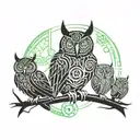 tribal owls, marvel comics, star wars, world of warcraft  tattoo design idea
