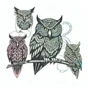 tribal owls, marvel comics, star wars, world of warcraft  tattoo design idea
