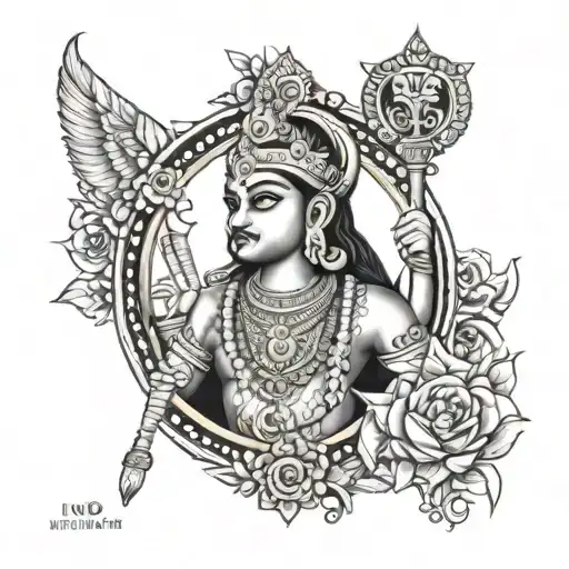 lord murugan tattoo design idea