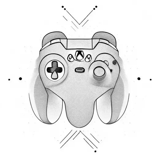Xbox controller with blurry background  tattoo design idea