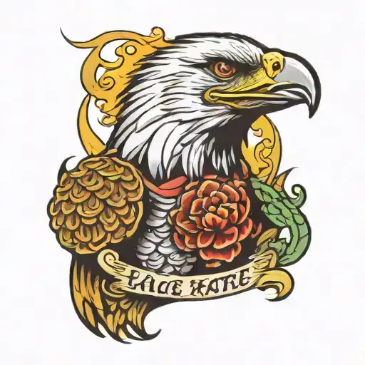 eagle fang karate bite like an eagle tattoo design idea